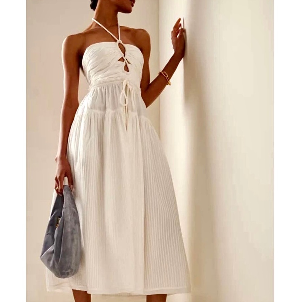 🌺🎉HP🎉🌺 NWOT Ulla Johnson Emmaline Midi Dress Cowrie - Picture 2 of 16